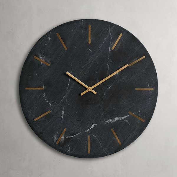 Black Marble Clock