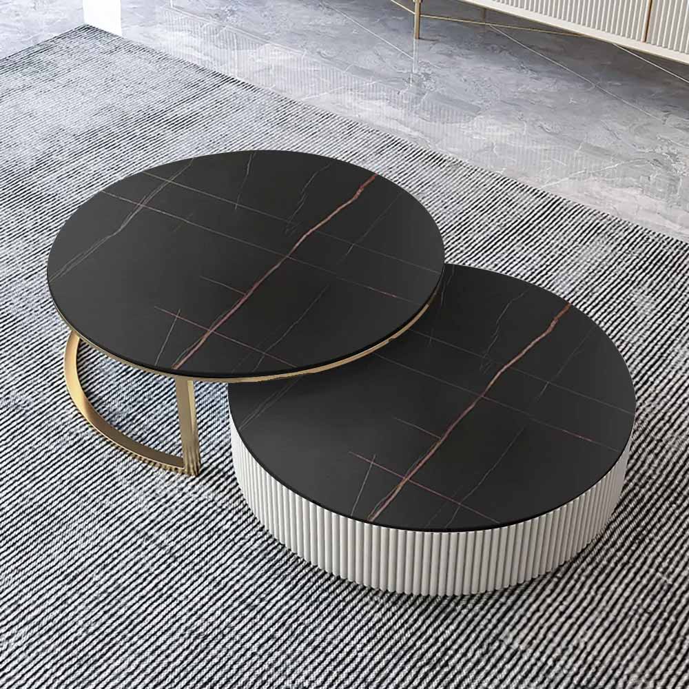 Black nested coffee tables for sale
