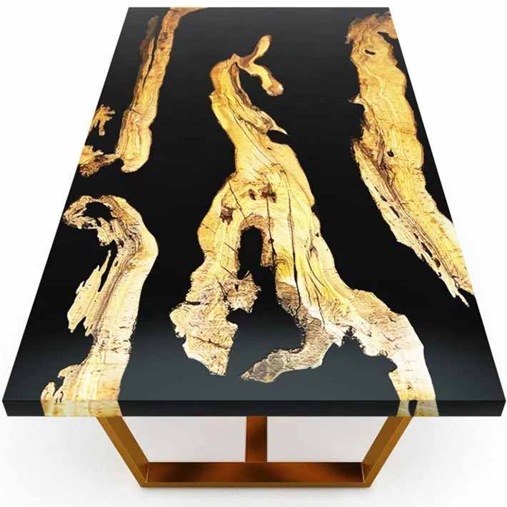 Cool epoxy resin table | black epoxy resin river table for sale