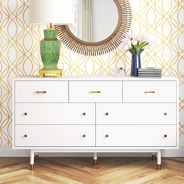 White Blair 7 - Drawer Dresser