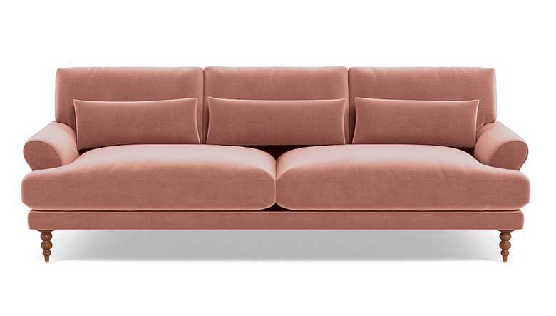Bloom pink velvet sofa for sale