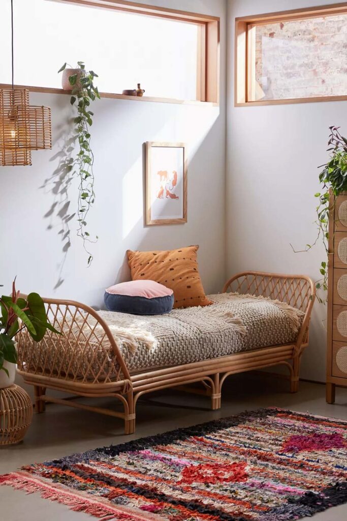 Boho-chic Rattan Daybed