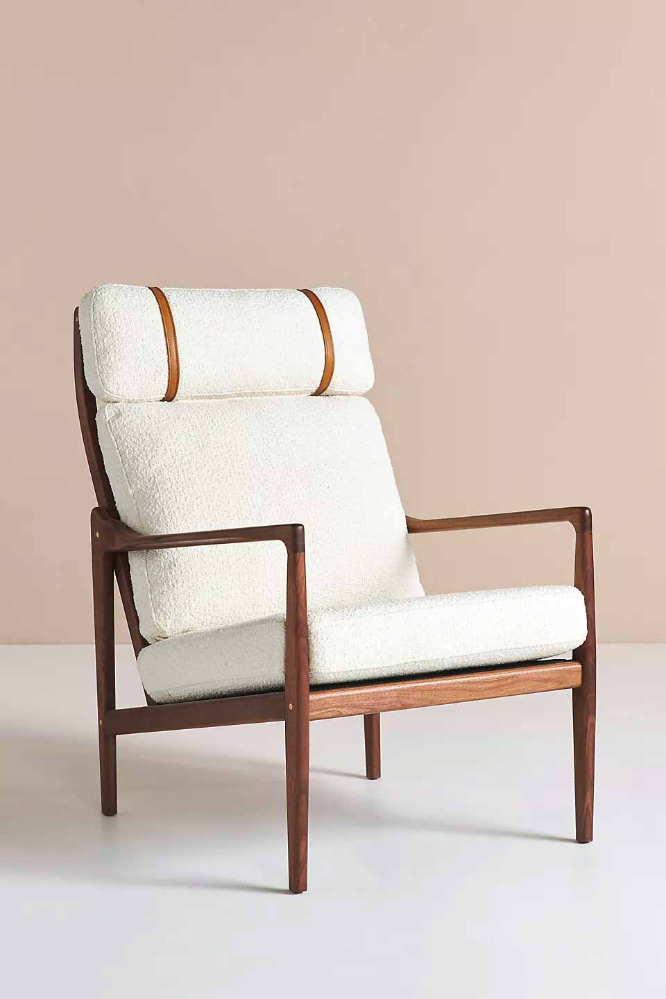 Boucle Headrest Lounge Chair 