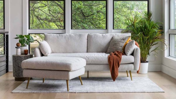 Boucle Sofa for a comfortable living room | White boucle couch