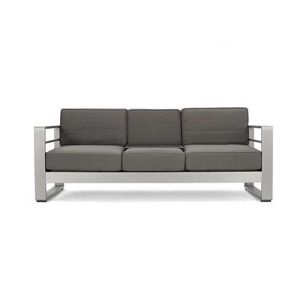 Caggiano 76.25'' Wide Straight Aluminum Patio Sofa with Cushions
