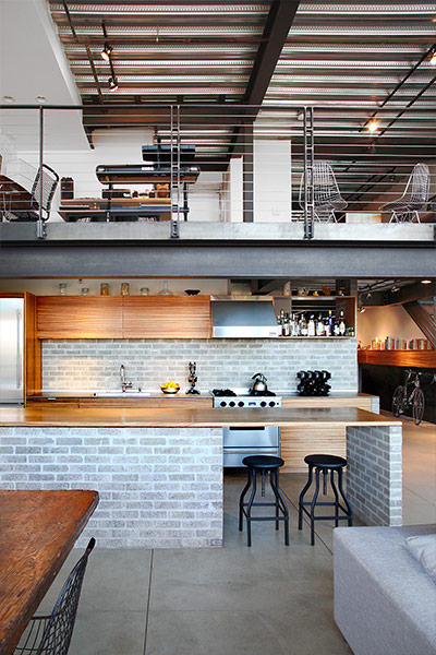 Main living space in Capitol Hill loft in Seattle, Washington by SHED Architecture