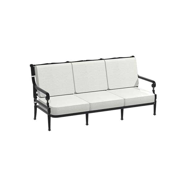 Carlisle Sofa with Cushions in Onyx Aluminum