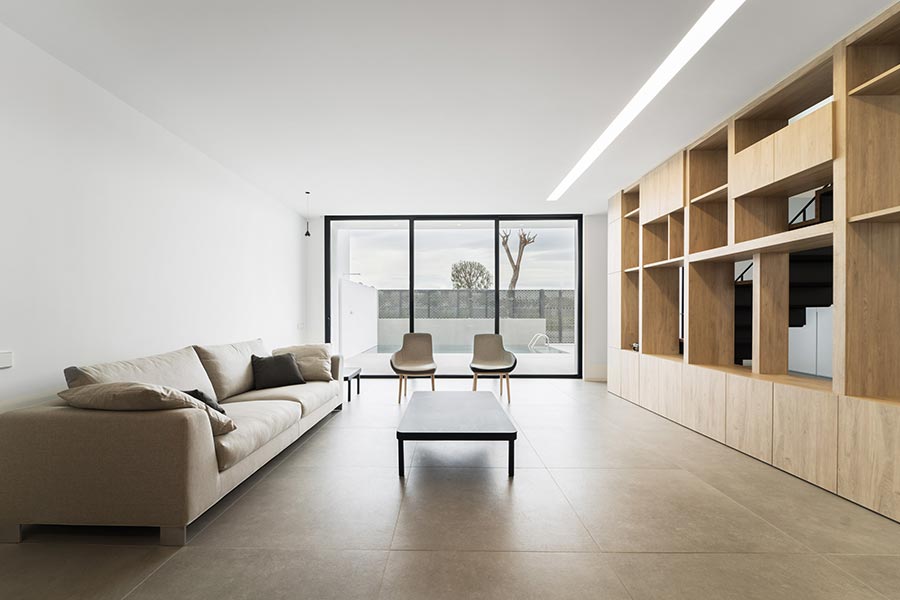 Casa Brise-Soleil by Ruben Muedra located in Valencia, Spain - living room design
