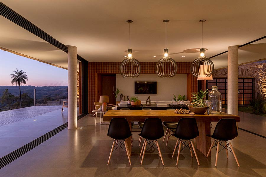 Casa Das Pedras by mf+arquitetos located in Brazil - dining area