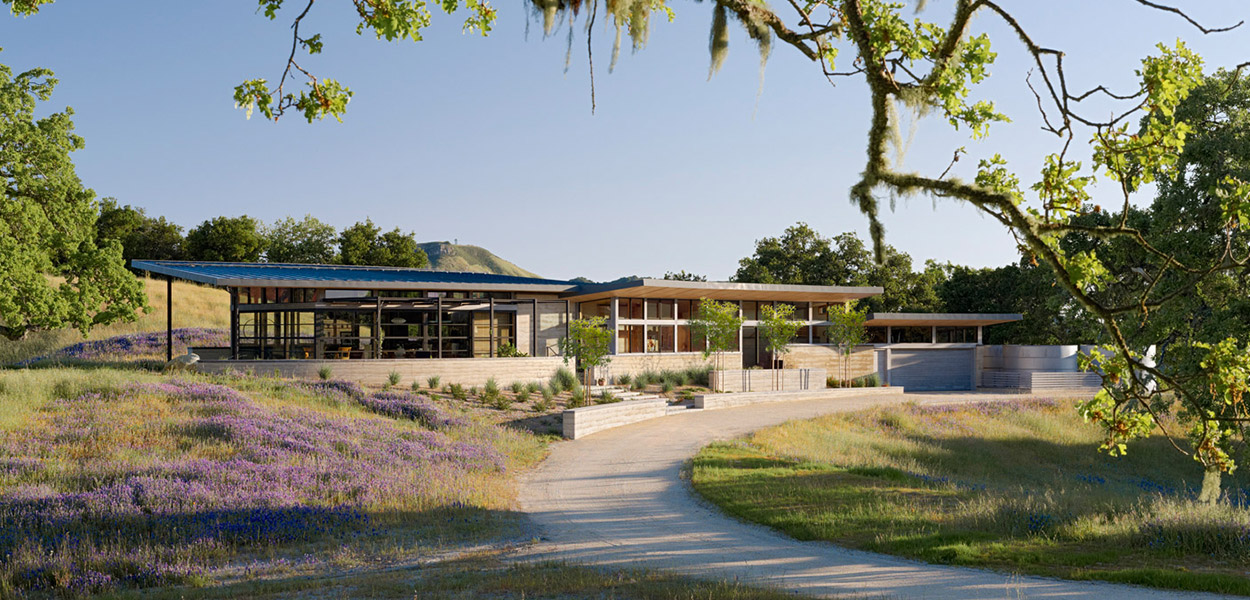 Caterpillar House by Feldman Architecture - sustainable Carmel, California contemporary ranch house