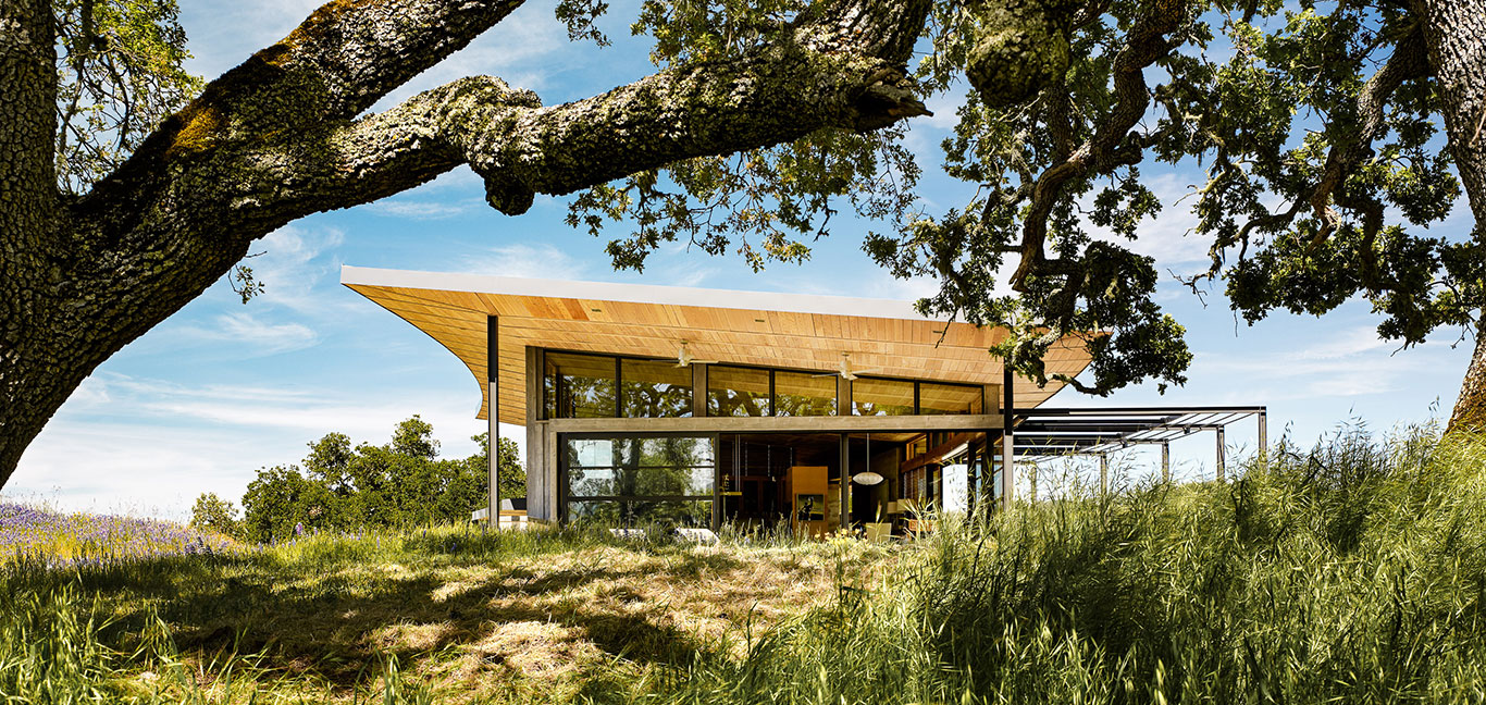 Caterpillar House by Feldman Architecture - sustainable contemporary ranch home which is LEED Platinum certified