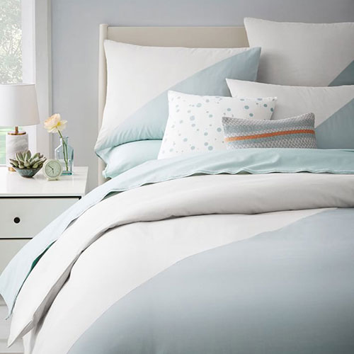 Chambray Diagonal Duvet Cover And Shams