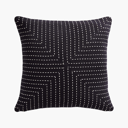 Chic black throw pillow