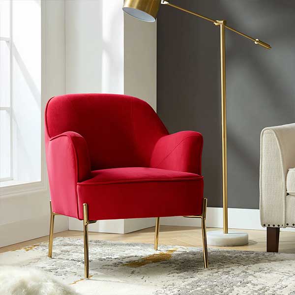 Cleo 26" Wide Contemporary Chair with Recessed Arms