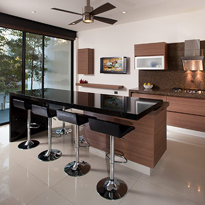 Contemporary kitchen in luxurious house in Mexico