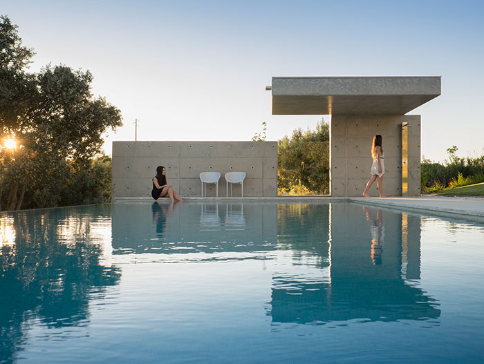 Contemporary pool in Algarve with stunning views of Lagos Portugal