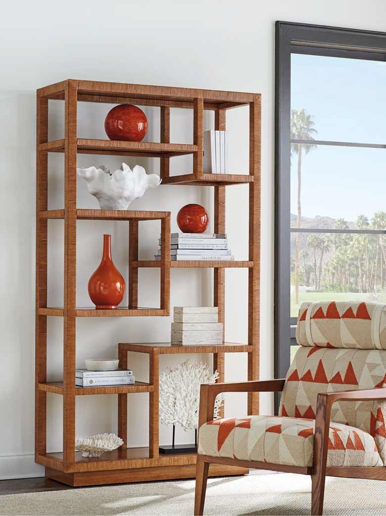 Contemporary rattan bookshelf for sale