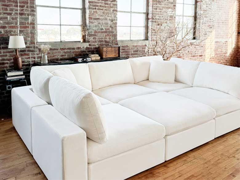 Cozy modern 6-piece pit couch