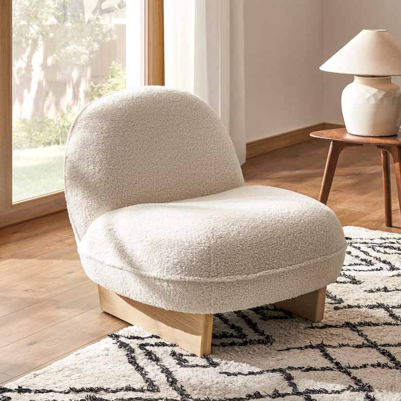Cozy sherpa chair - perfect for bedroom, living room or office