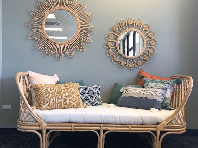 Crisscross Twin Rattan Daybed