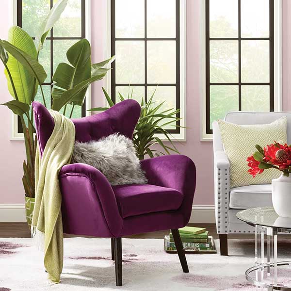 Danney Velvet Wingback Chair