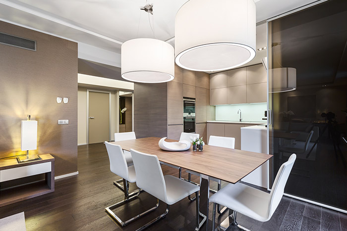 Gorgeous dining area in dazzling apartment near Monaco by NG-Studio