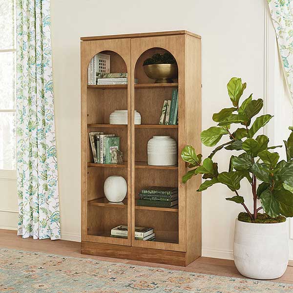 Enzo Arched Glass Door Cabinet