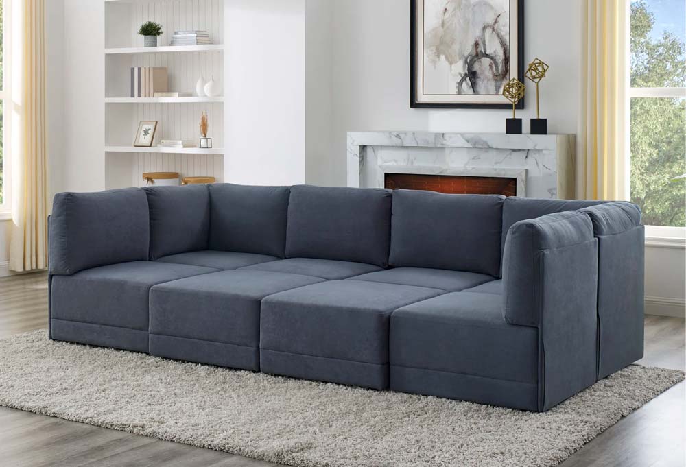 Fenelia Symmetrical Modular Corner Sectional with Ottoman