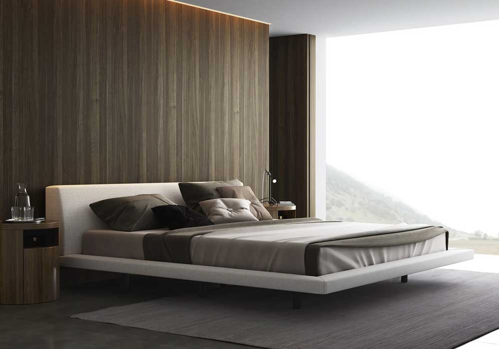 Floating bed perfect for a contemporary bedroom design | Modern floating platform bed