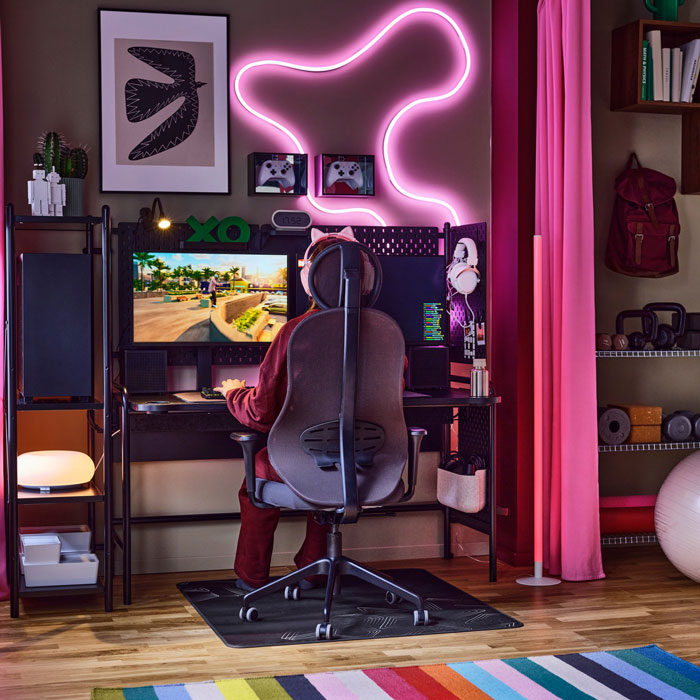 IKEA FÖRLIG Led Floor Wall Lamp Adjustable Color