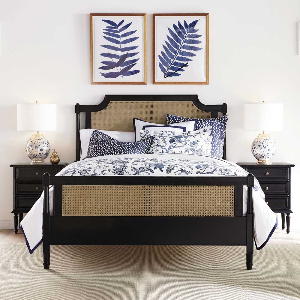 French style mahogany cane bed | French cane bed