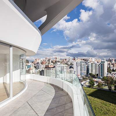 Amazing view of Quito from GAIA Building by Leppanen + Anker Architects