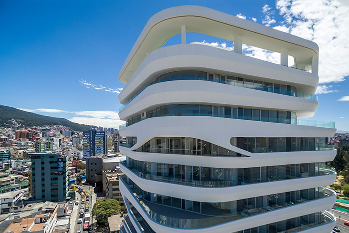 GAIA building by Leppanen + Anker Architects: Spectacular 14 storey tower in Quito, Ecuador