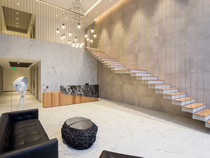 Luxurious penthouse design idea inside contemporary landmark in Quito, Ecuador
