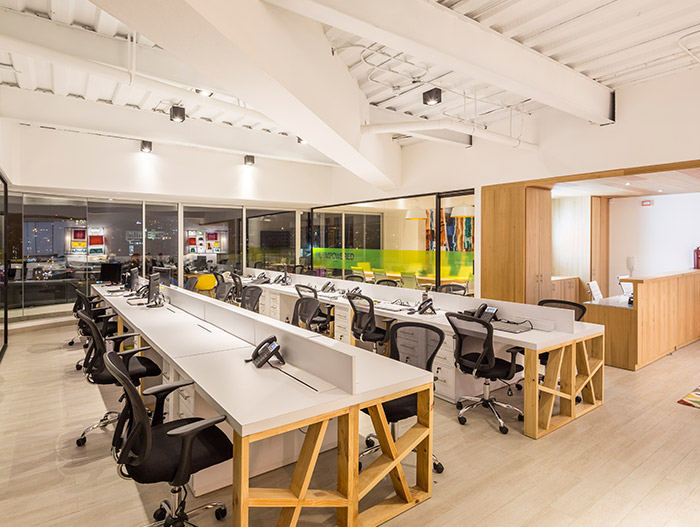 Office area inside GAIA Building - a contemporary landmark in Quito, Ecuador