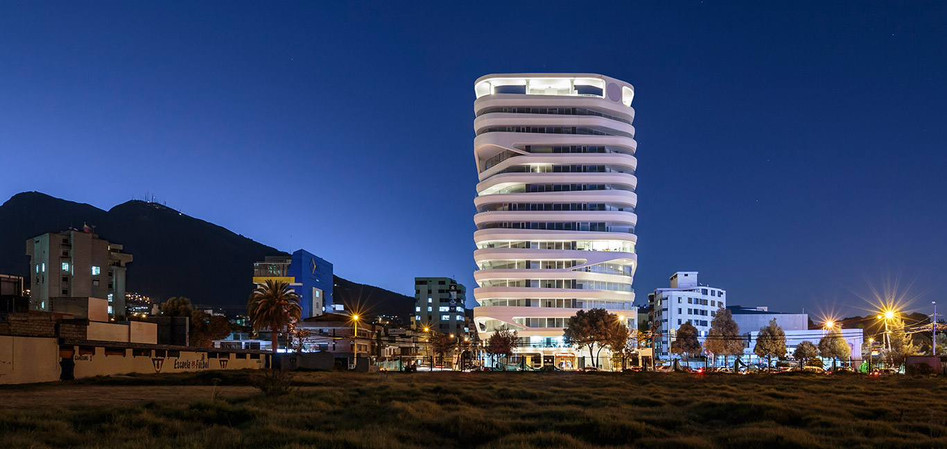 GAIA building: Spectacular fourteen storey tower in Quito, Ecuador by Leppanen + Anker Architects