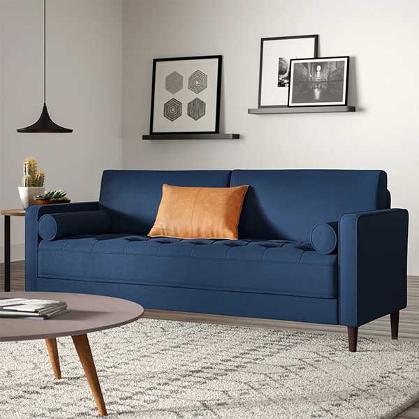 Garren 75.6'' Square Arm Tufted Sofa