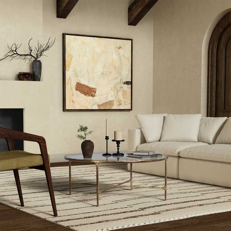 Gold brass glass coffee table for sale - iron frame in the metallic finish of your choice