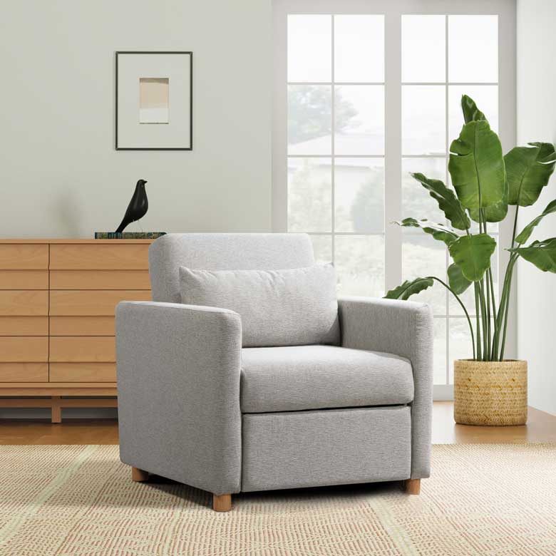 Gray Convertible Accent Chair with Accent Pillow you can buy