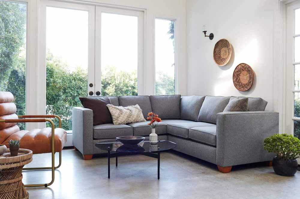 Gray L-shaped couch for sale - perfect for any living room