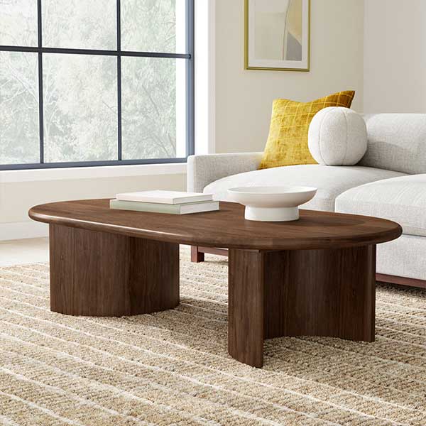 Haiden Single Coffee Table - solid acacia wood