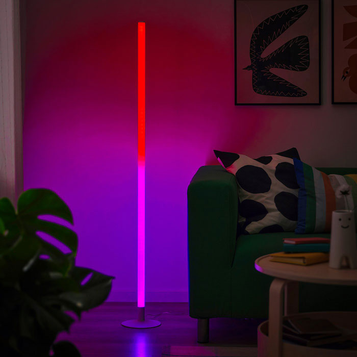 IKEA FÖRLIG Modern affordable Led Floor Wall Lamp with Adjustable Color for small spaces, gaming room, living room