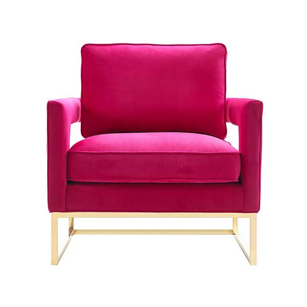 Isabel Pink Velvet Armchair