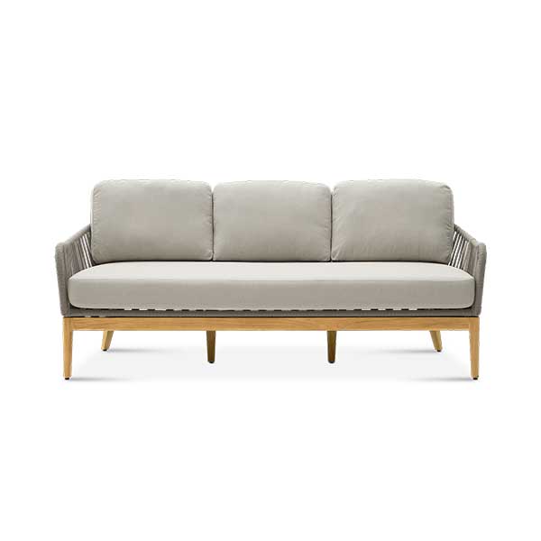 Isla Outdoor Sofa - Solid Teak Outdoor Sofa with Handwoven Rope Design