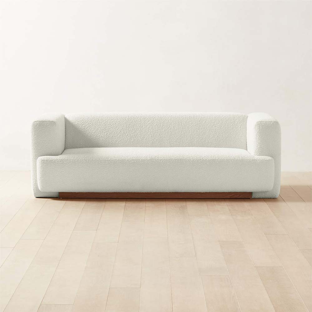 Ivory boucle sofa / boucle couch