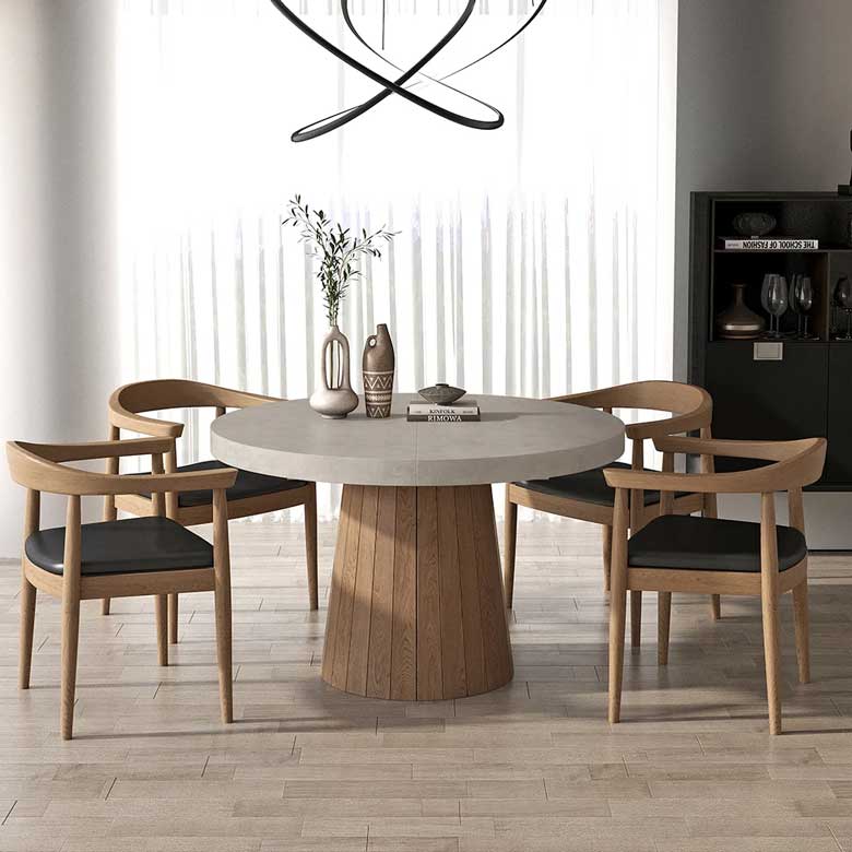 Japandi Extendable 6-Seater Dining Table