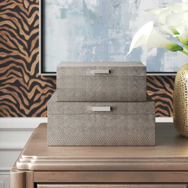 Kallie 2 Piece Plastic Decorative Box Set (Set of 2)