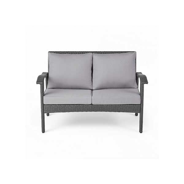 Kendra 48.75'' Wide Straight Wicker Loveseat with Cushions