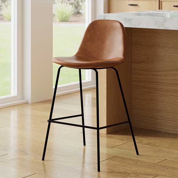 Kody Vegan Leather Bar & Counter Stool (Set of 2)