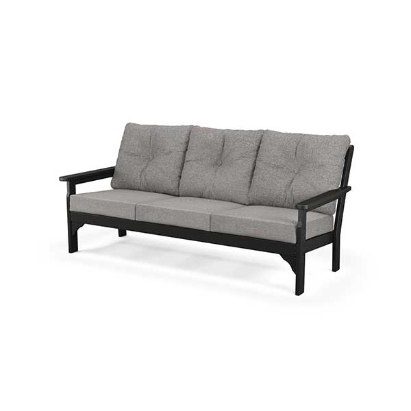 Lakeside Vineyard 74" Wide Outdoor Patio Sofa with Revolution Cushions